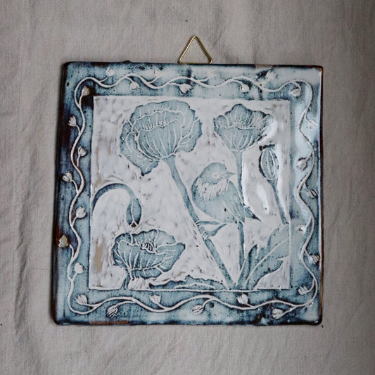 Sgraffitotavla sångglasögonfågel