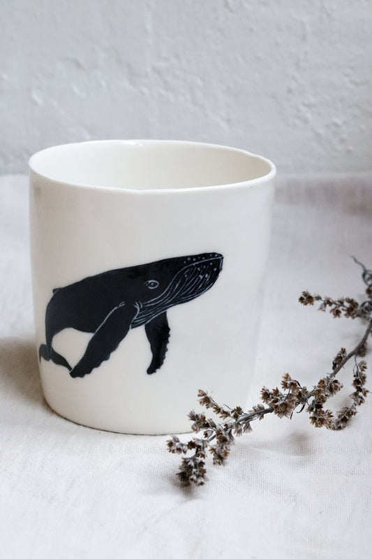 Porslinskopp mindre - knölval